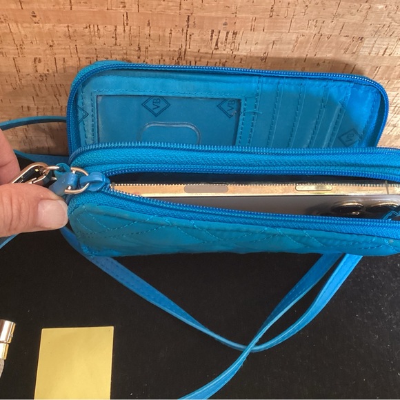 Vera Bradley Quilted Crossbody Bag in Bahama Bay Blue - Picture 8 of 8